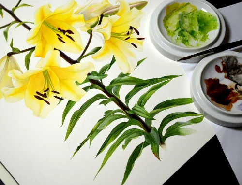 Flowers and leaves of the Big Brother lily