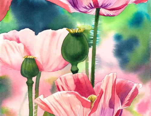 Pink Poppies – tutorial preview