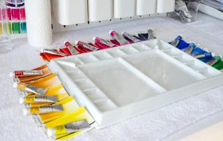 colors arranged around the palette